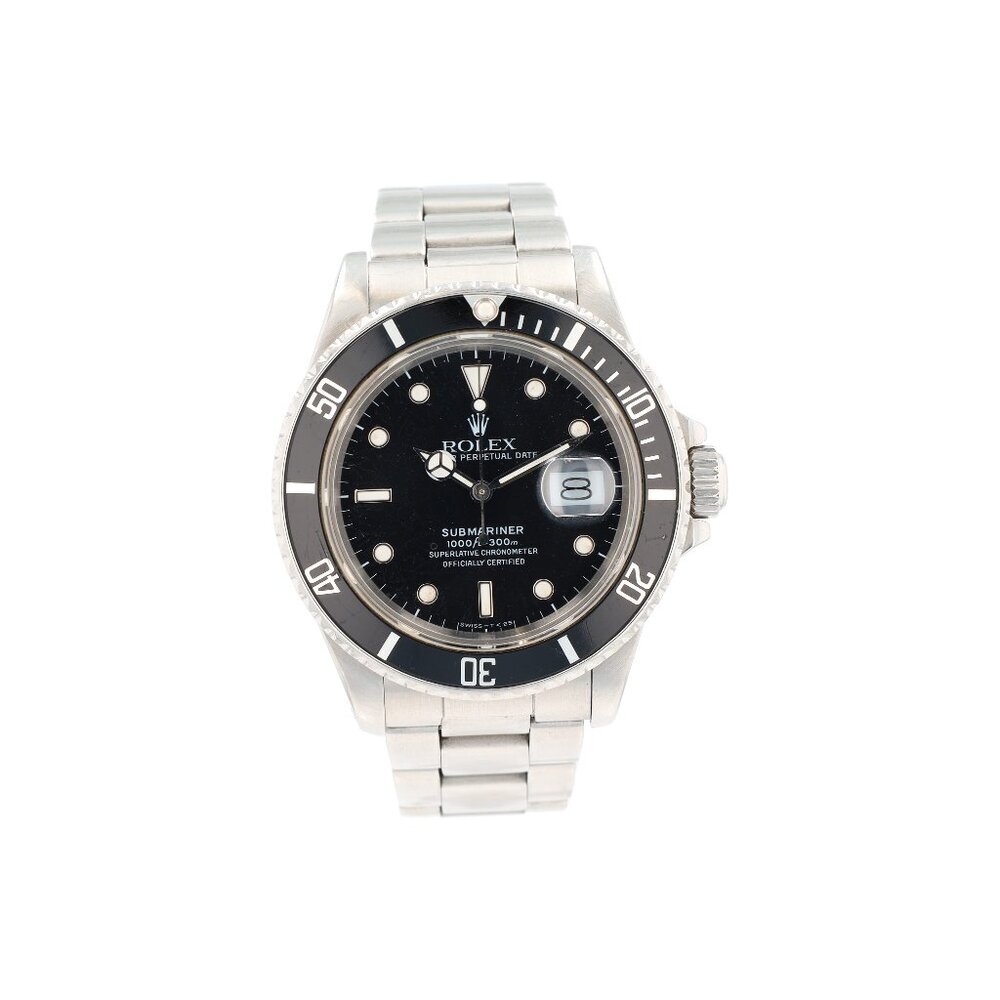 Rolex Submariner 168000 40mm Black Luminous Marker Dial Rotatable Bezel